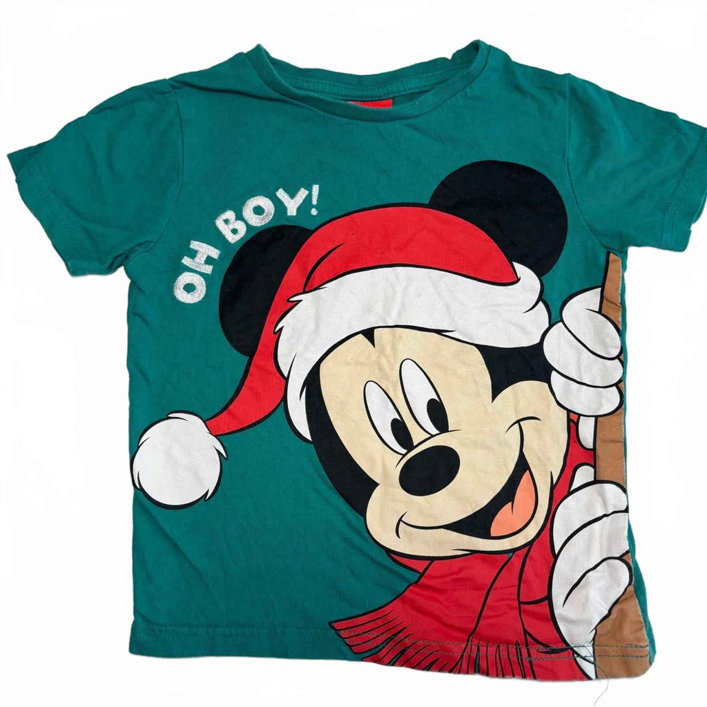 Disney Size 2 Kids Mickey Mouse Christmas T-Shirt