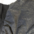 Women's Black and Metallic Elastic Waist Skirt with Anchor Patch VTG - Come Sell Nearly Anything