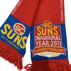 Gold Coast Suns AFL Football 2011 Member Inaugural Year Supporters Scarf. - Come Sell Nearly Anything