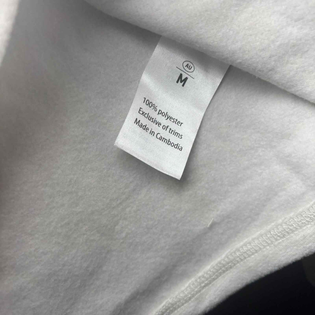 Crane Womens Large Full Zip Jacket white Heather Merino Wool Blend BNWT