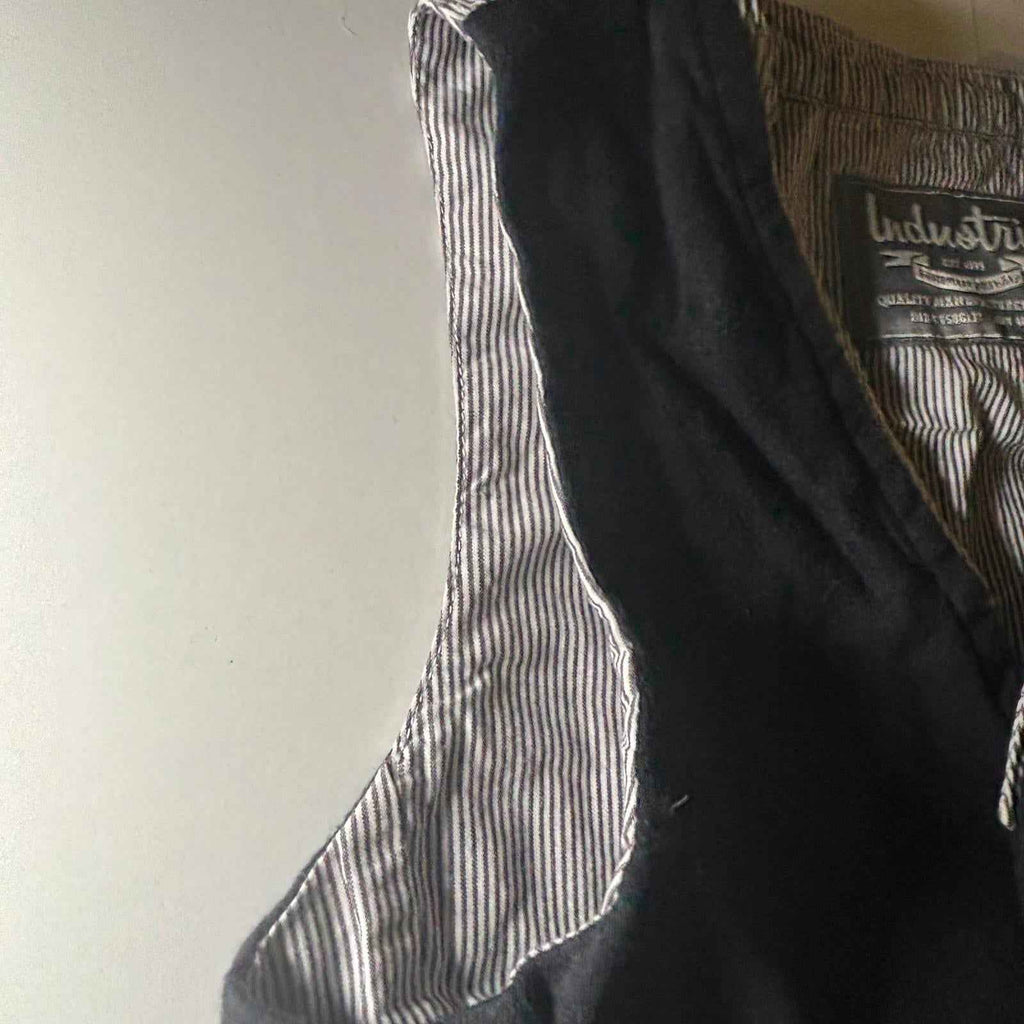 Industrie Kids Black Cotton Vest Size 4 (High Quality)