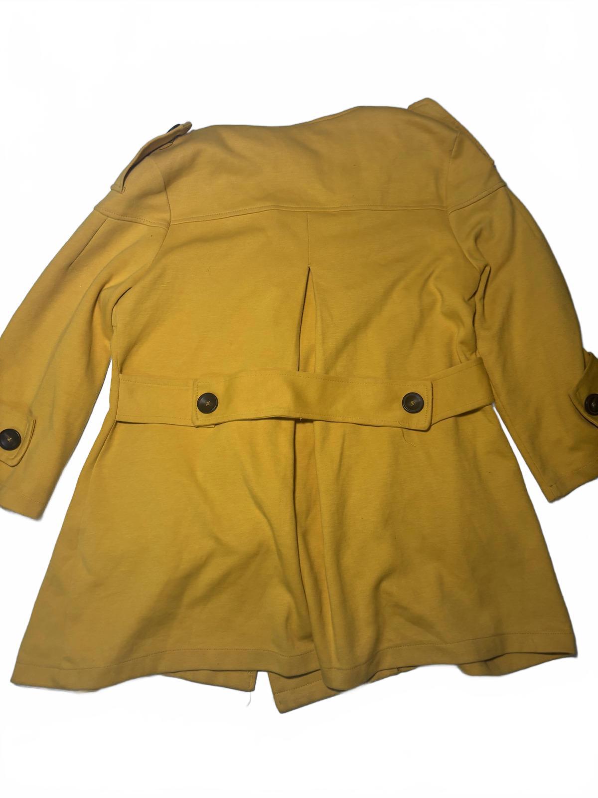 Honghuashen Medium Women's Mustard Trench Coat Double-Breasted #MustardCoat - Come Sell Nearly Anything