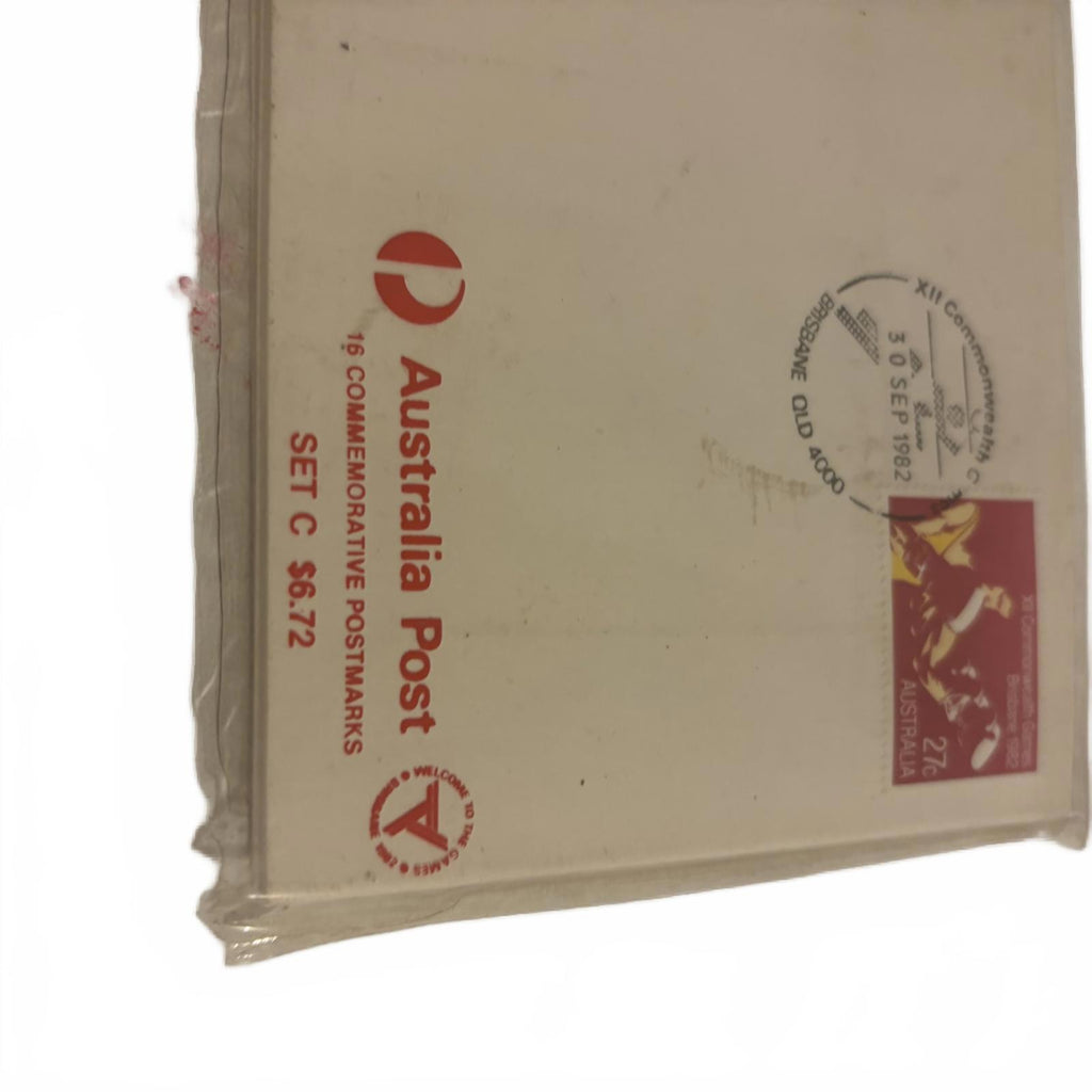XII Commonwealth Games Brisbane 1982 Commemorative Postmark Stamp Set