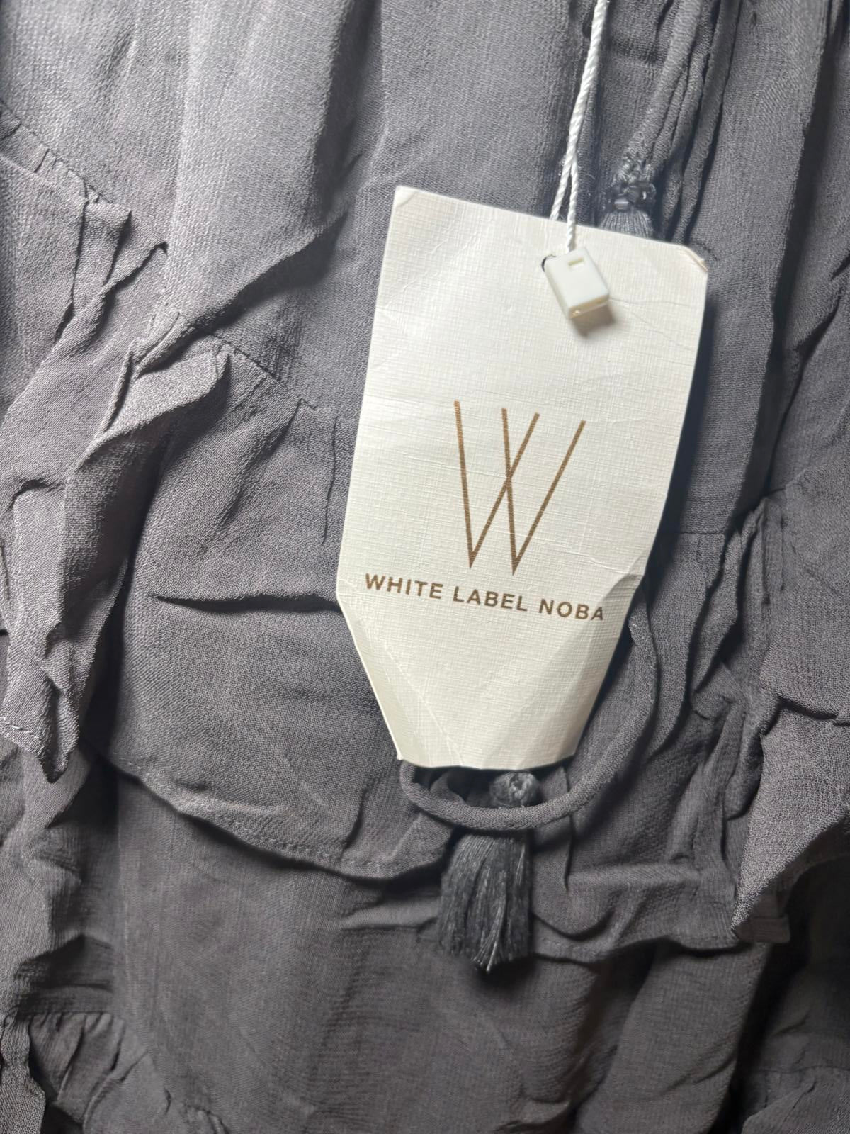 White Label Noba Black Ruffle Viscose Dress Size 2 RRP $269.95 - Come Sell Nearly Anything