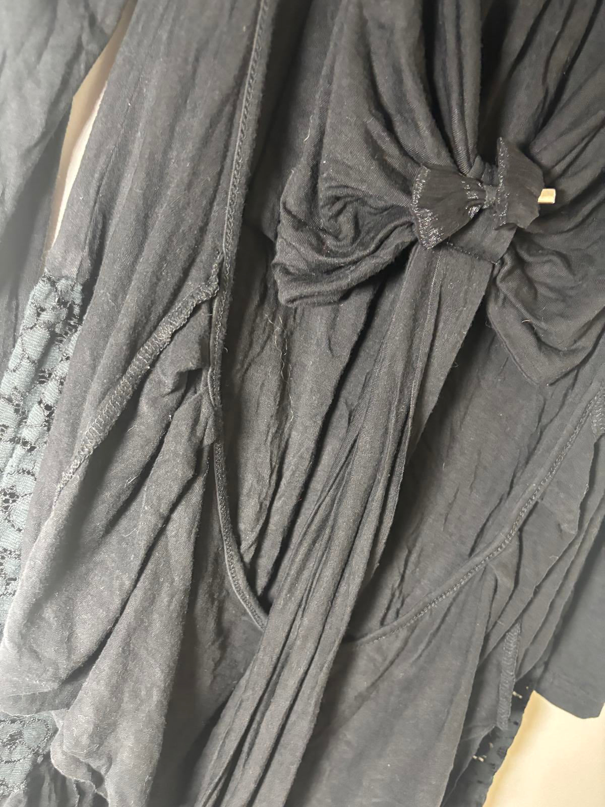 Black Long Sleeve Dress with Layered Bow Type Detail Vintage Miss Cheery - Come Sell Nearly Anything