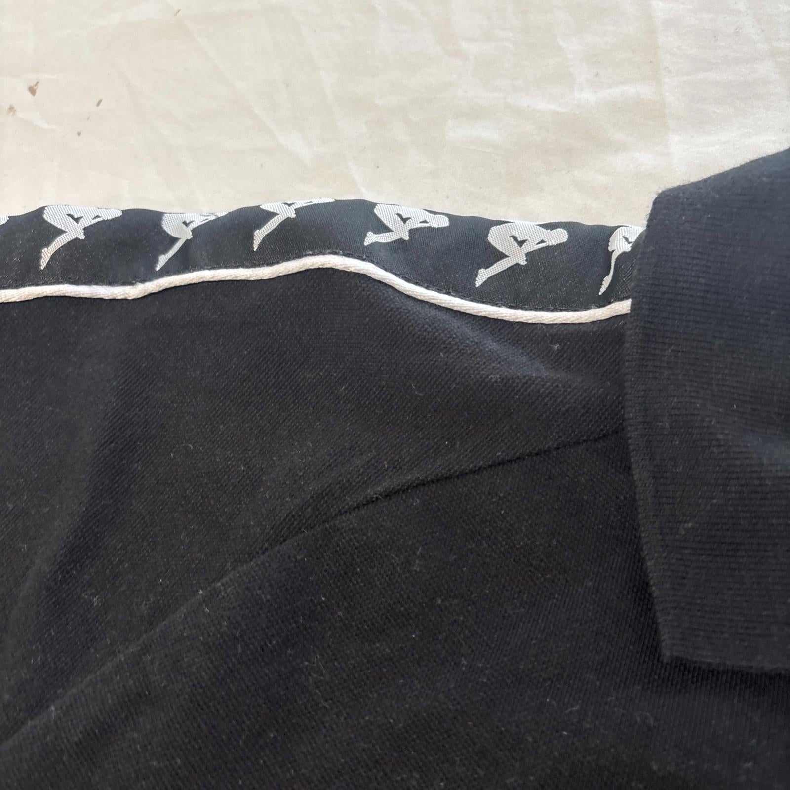 Kappa Men's Polo Shirt Black Size XL Y2K Streetwear Sport Casual