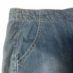 Mix Denim Skirt Size 12 Distressed Zip Back Casual #DenimSkirt #Womenswear #Size - Come Sell Nearly Anything