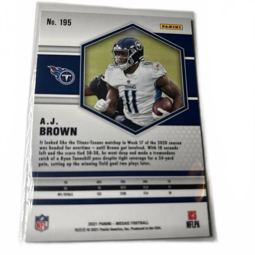 2021 Panini Mosaic Football AJ Brown #195 Tennessee Titans NFL