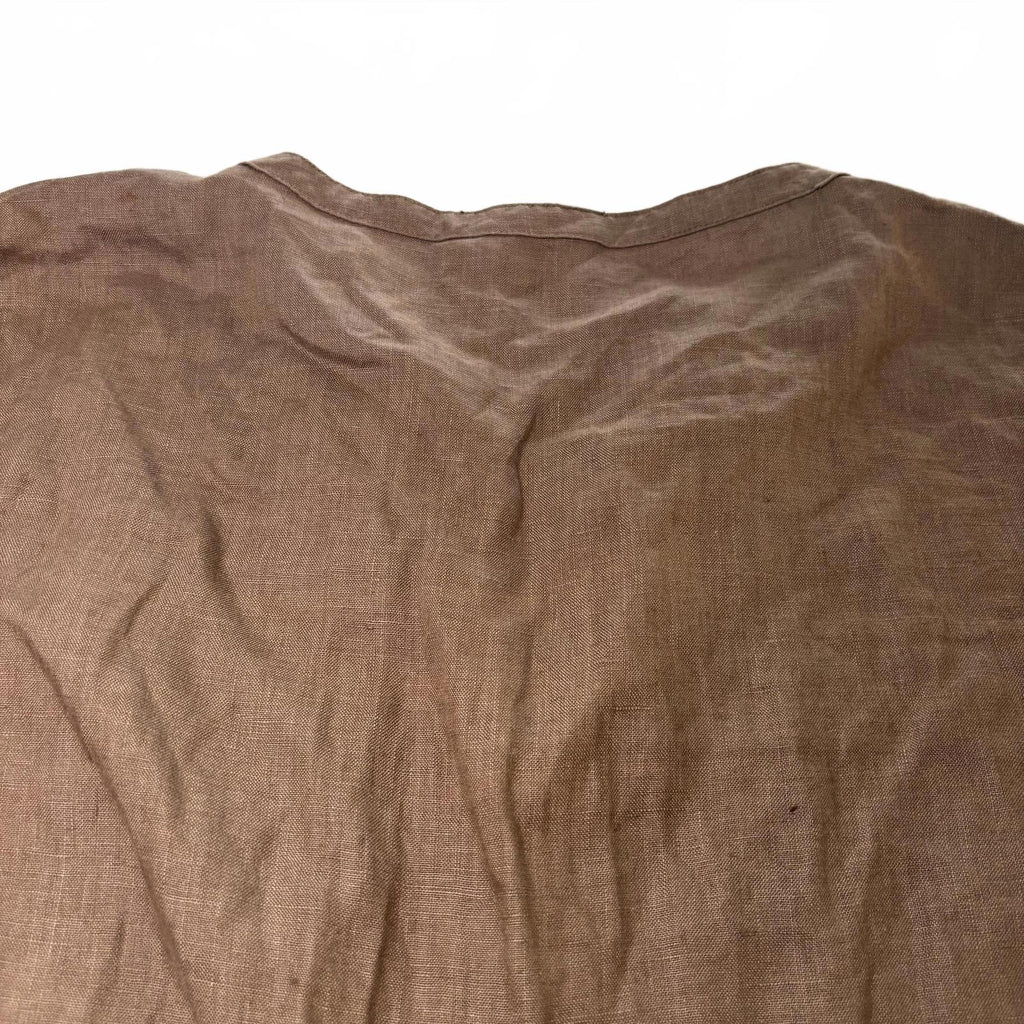 Free Woman Brown Linen Embroidered Top Size 14 - Come Sell Nearly Anything