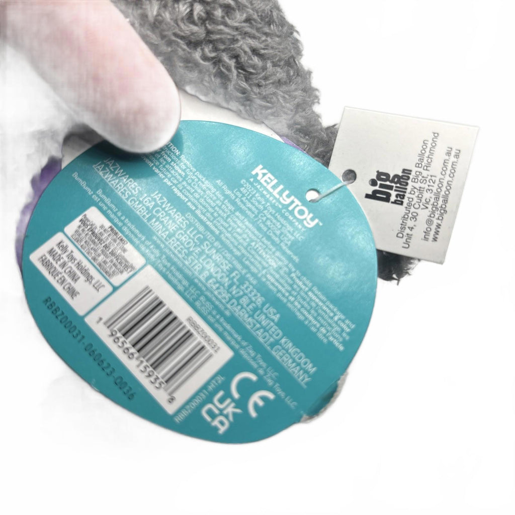 8" Josh Retro Bum Bumz Yin Yang Plush Kelly Toy Russ Soft Beanbag Ying Gray