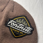 Fortnite Beanie Hat Brown One Size 55cm Knit Winter Casual