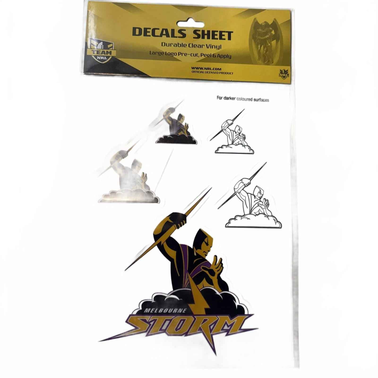 Melbourne Storm NRL UV Car Decal * 5 Stickers per sheet