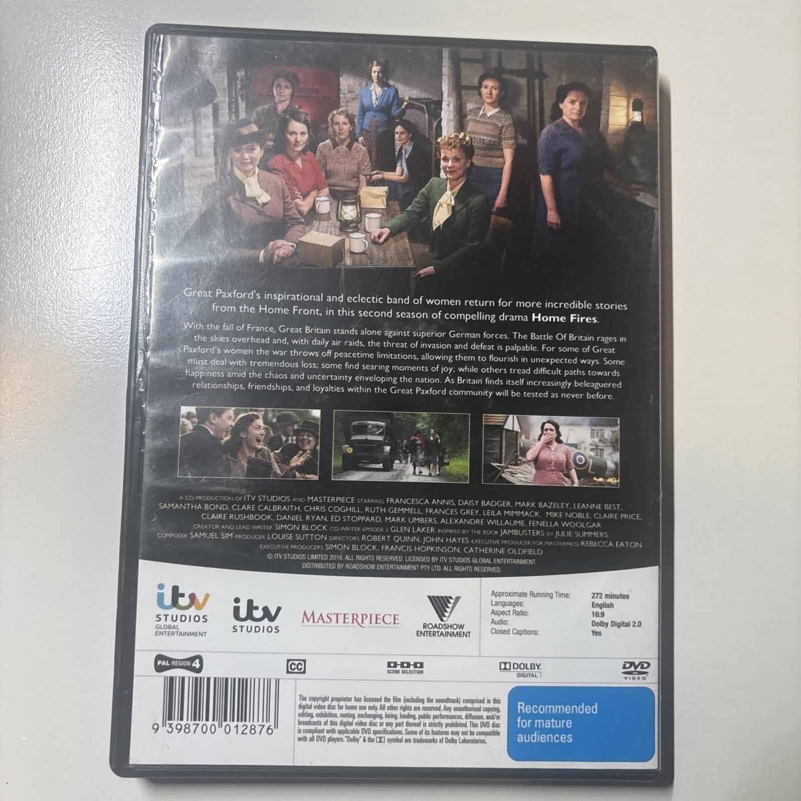 Homefires : Series 2 (2015 : 2 Disc DVD) Very Good Condition Region 4