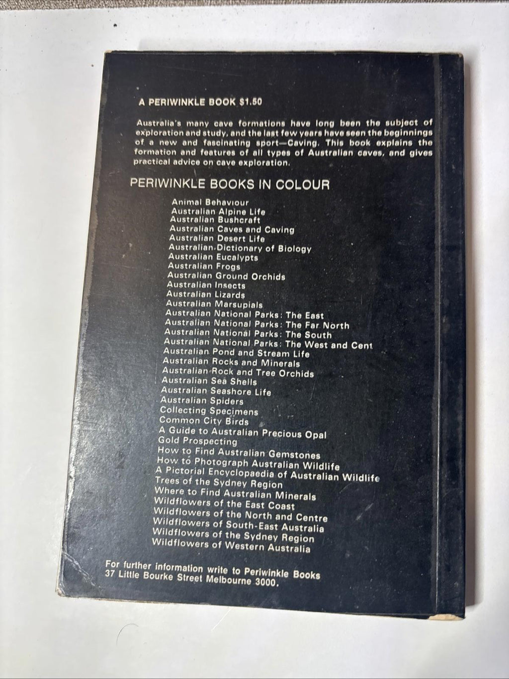 Australian Caves And Carvings - Periwinkle Colour Guides - Vintage Scarce Book - Come Sell Nearly Anything