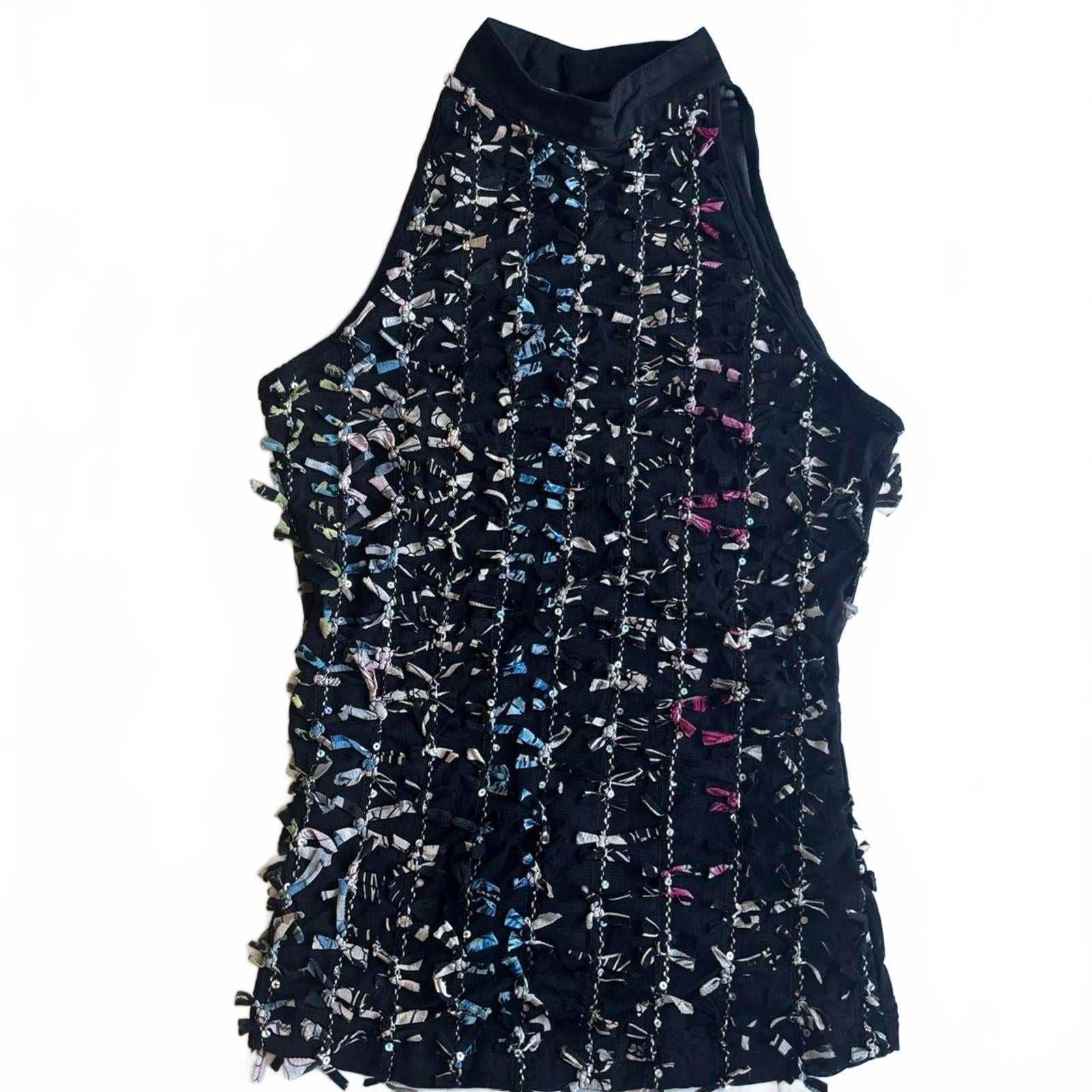 Who's Who Australia Ruffle Tank Size 12 Vintage Rainbow Bows - Come Sell Nearly Anything