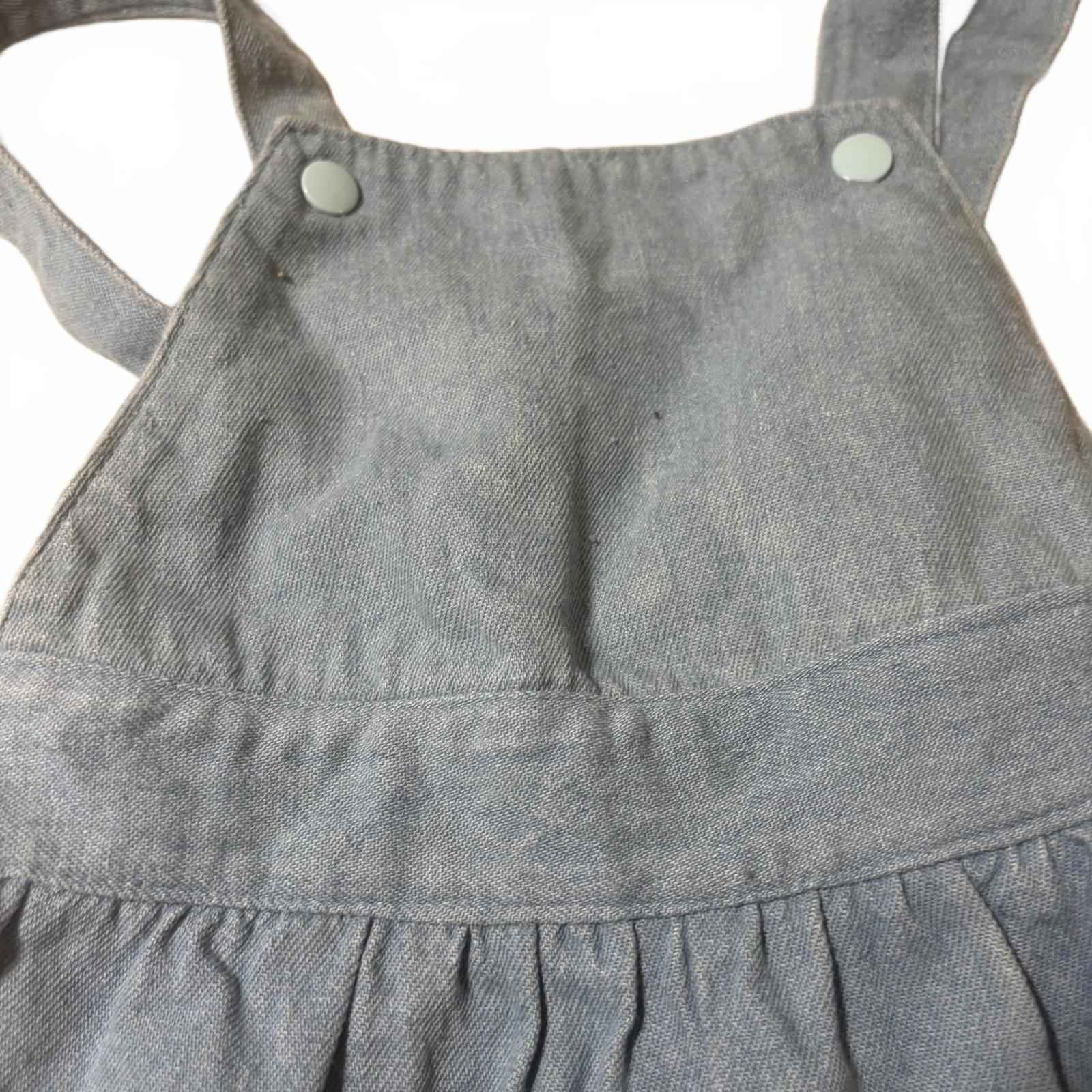 Denim Overalls Light Blue Cotton Elastane Adjustable Straps