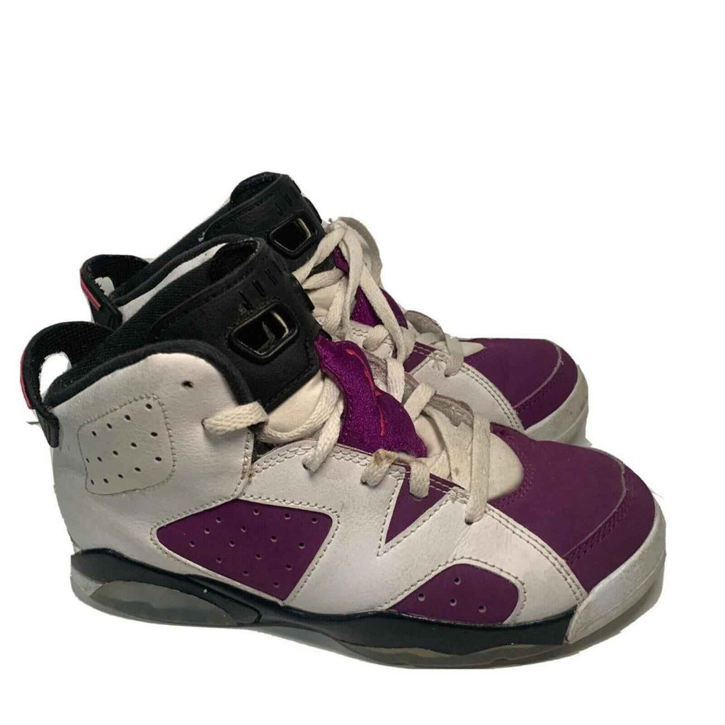 Nike Air Jordan VI 6 Retro White Bright Grape GS Grade School 543390-127 Size 2Y