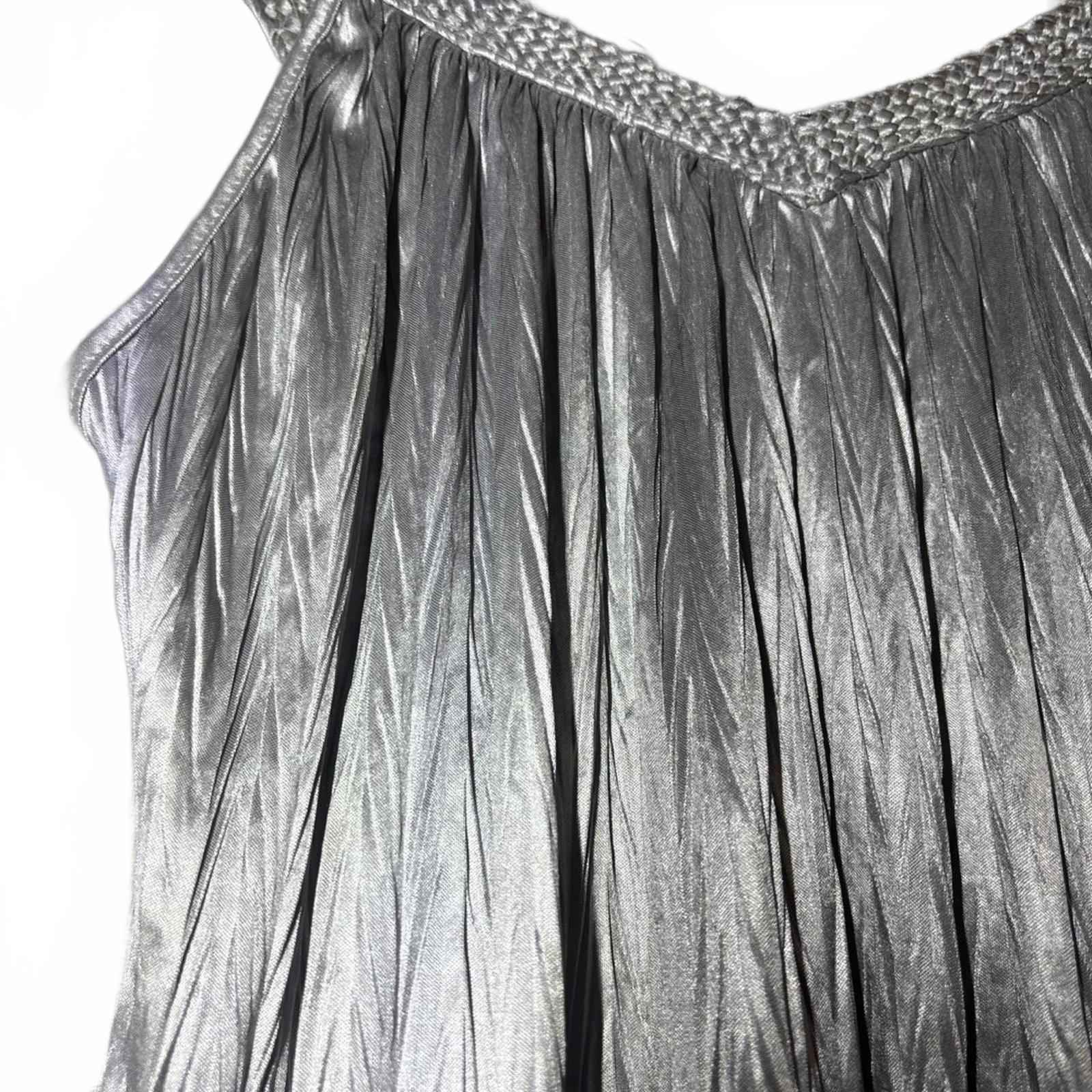 Valleygirl Silver Metallic Sleeveless Top Size M #Womenswear #Tops #Sleeveless