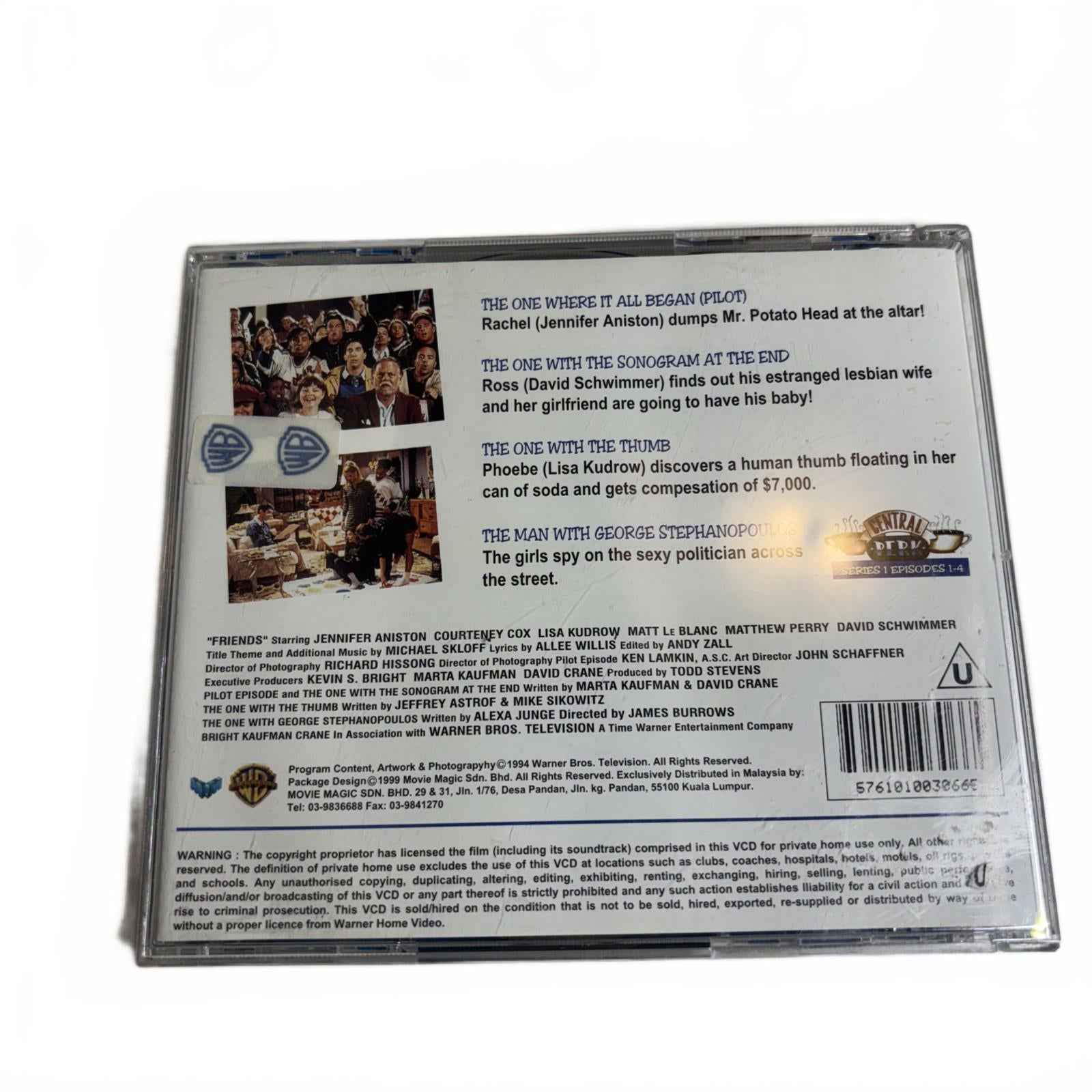 Mega Rare 1994 Friends Season 1 Episodes 1-4 Original Video CD VCD Set HTF OOP