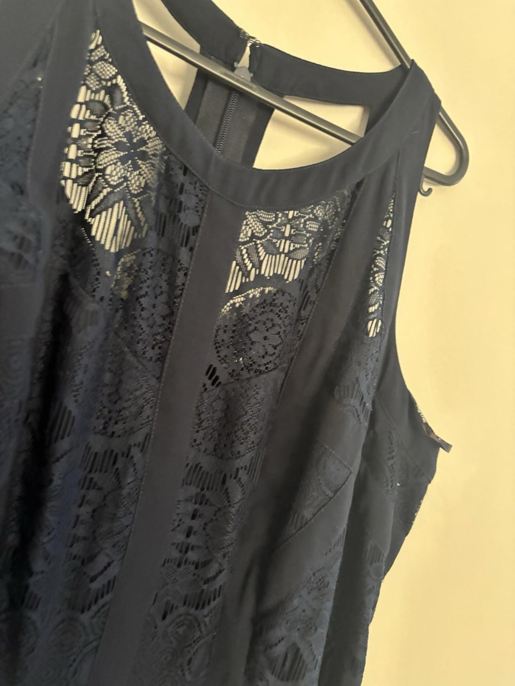 Dark Navy Plus Size M Tank Dress City Chi Beach Kaftan Tunic Crochet Neck - Come Sell Nearly Anything