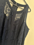 Dark Navy Plus Size M Tank Dress City Chi Beach Kaftan Tunic Crochet Neck - Come Sell Nearly Anything