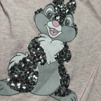 Disney Size 3 Girls Long Sleeve Sequin Bunny Top