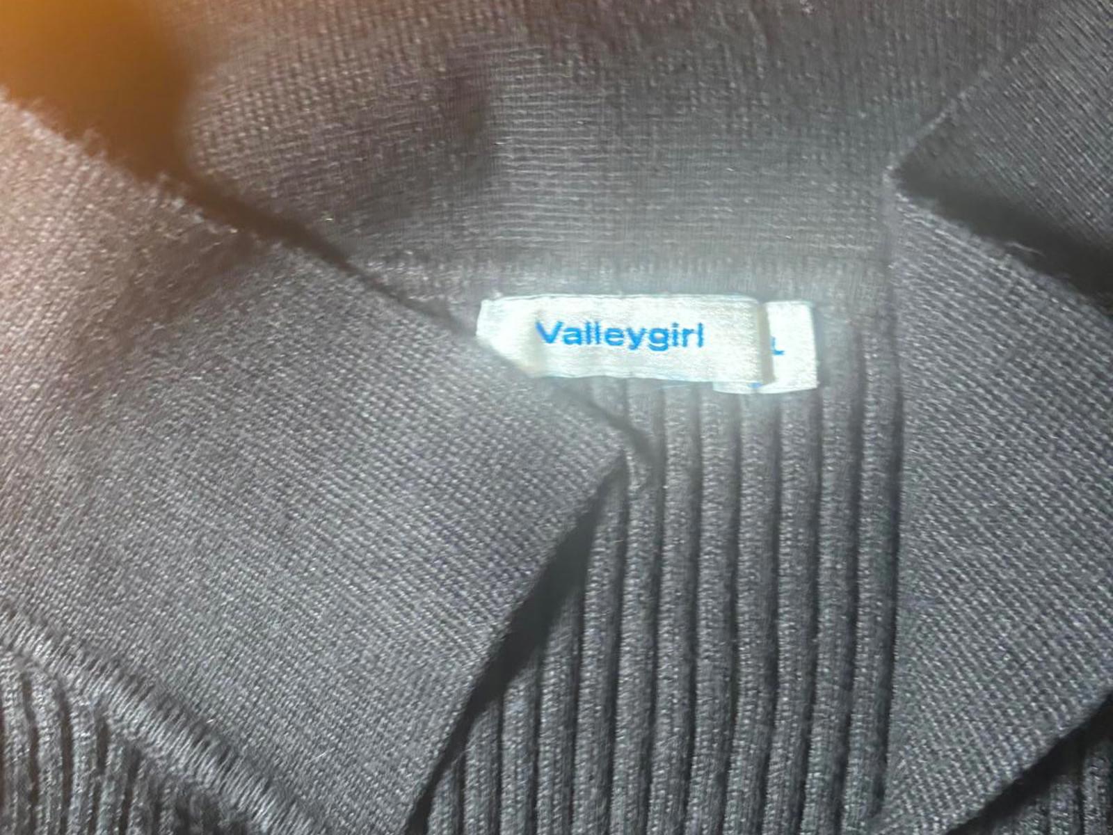 Valleygirl Black Ribbed Long Sleeve Knit Dress - Come Sell Nearly Anything