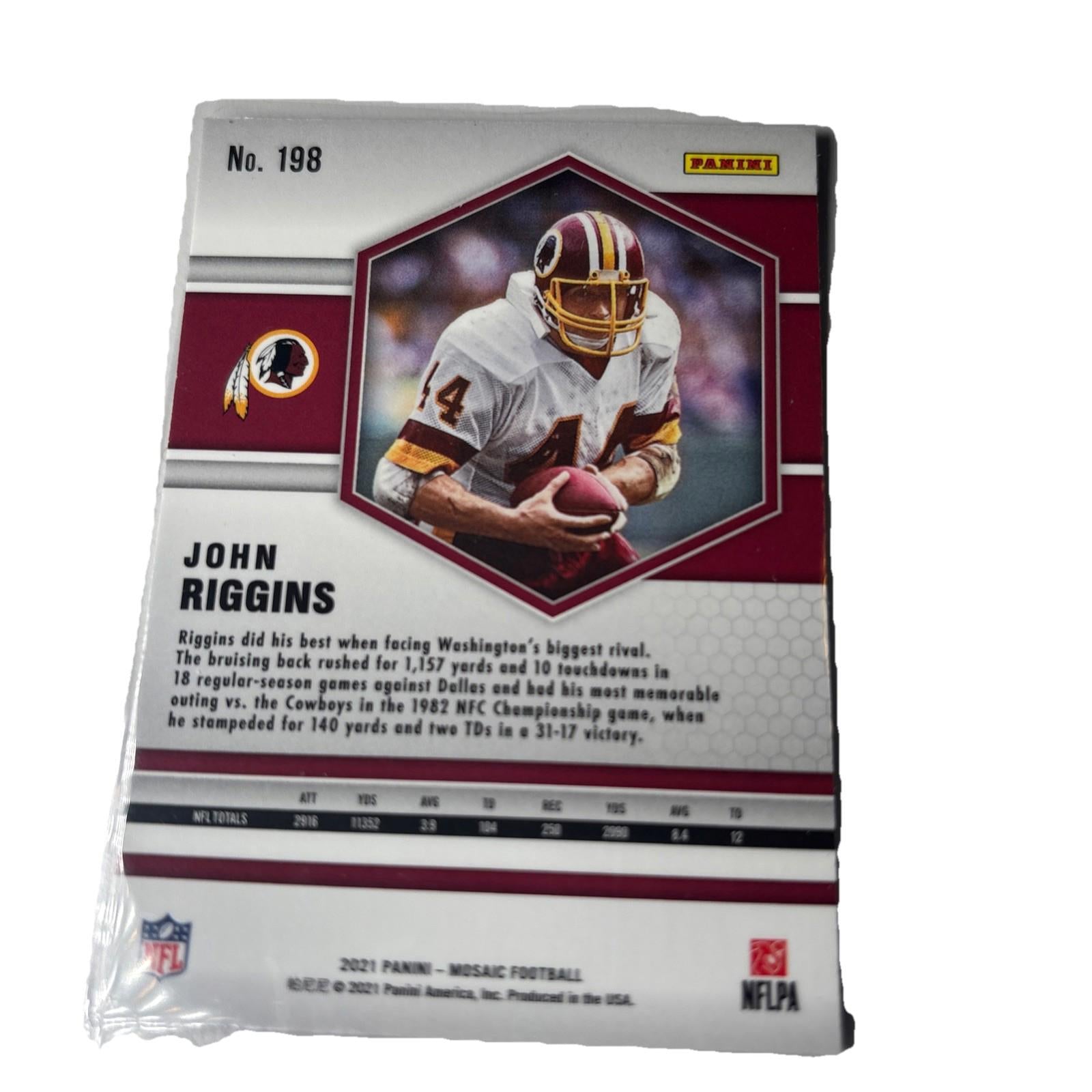 2021 Panini - John Riggins #198 Foil - Mosaic Football - NFL Washington Redskins