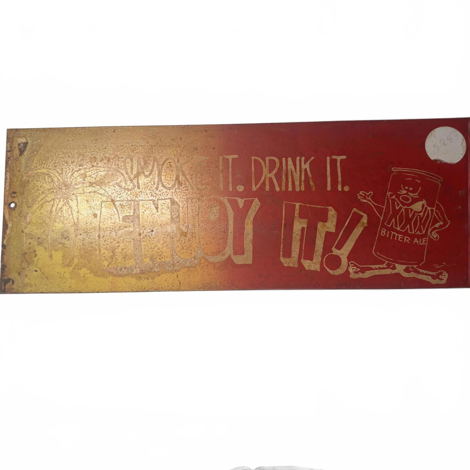 Vintage Metal Advertising Sign for XXXX Bitter Ale