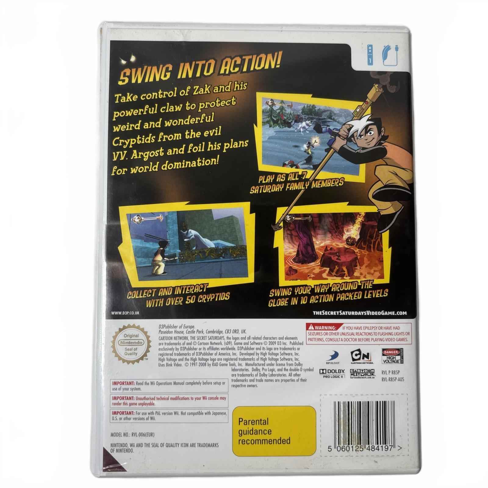 Wii - The Secret Saturdays - Beasts of the 5th Sun (Manual Inc)