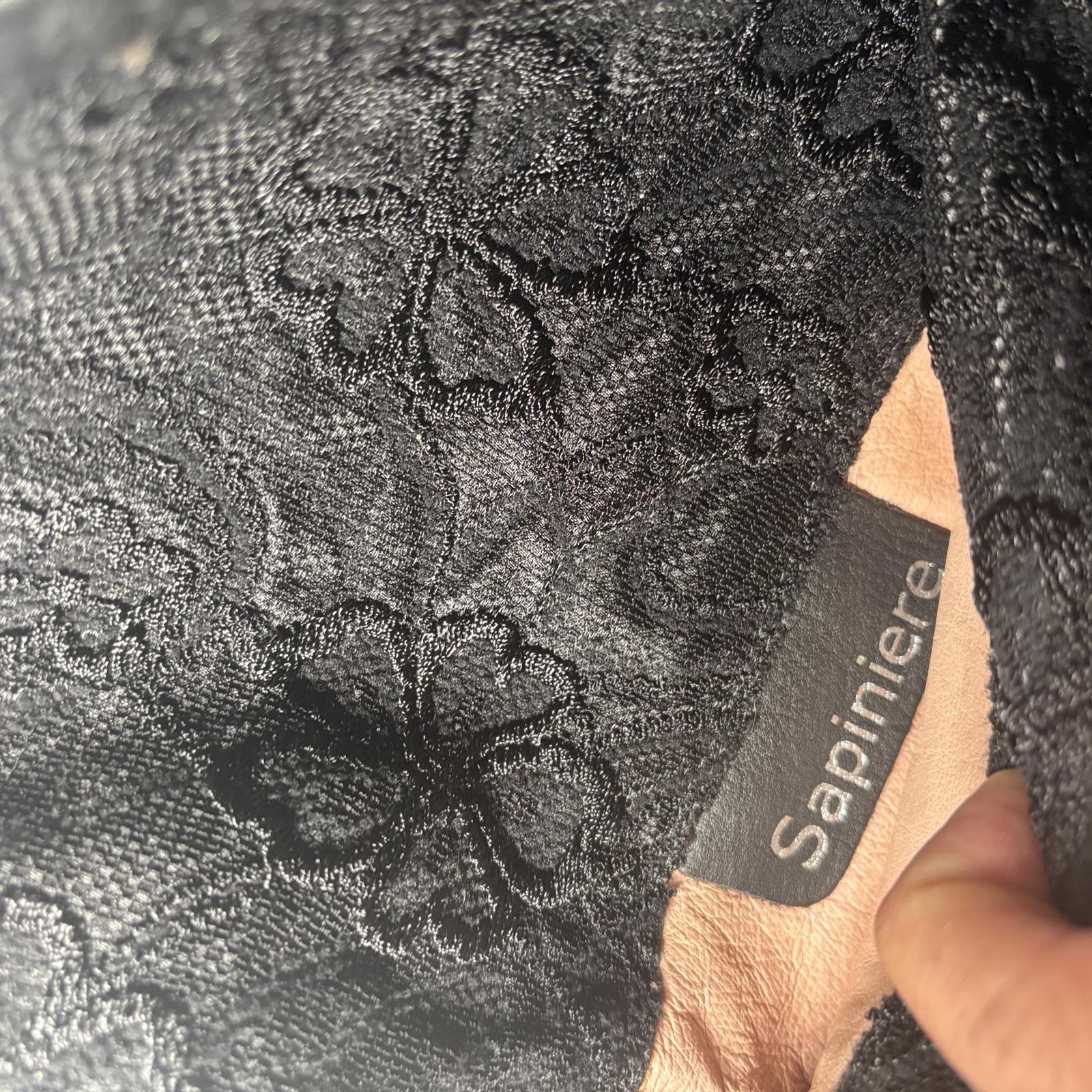 VTG Sapiniere Women's Black Knee-High Leather Boots Size 7.5 Heeled Elegant