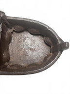 Vintage Cast Iron Charcoal Clothes Iron with Wooden Handle