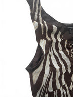 Bandolera Woman Medium Brown Patterned Midi Dress - Come Sell Nearly Anything