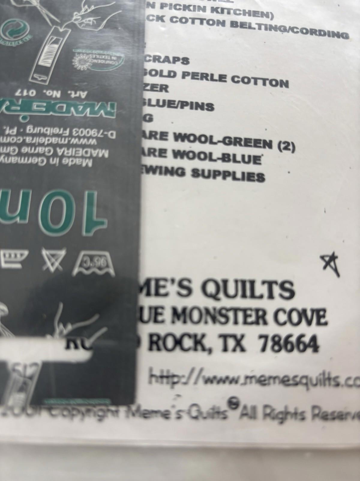 MeMe's Quilts -Baggity Raggity Patchwork Cottagecore Simple Stitchery Pattern - Come Sell Nearly Anything