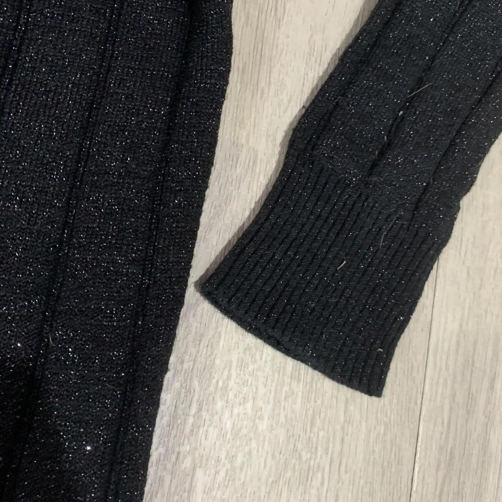 Vintage Bubblegum Long Black Sparkle Jumper Top Size Small Knit. - Come Sell Nearly Anything