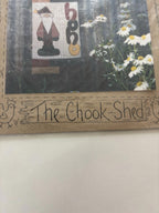 The Chook Shed - HO HO HO - Patchwork Wall Hanger Sew Stitch Vintage Craft - Come Sell Nearly Anything