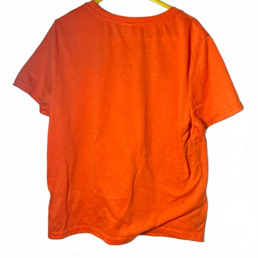 Shein s 6Y Orange and black graphic tee with a bold design #goth #grunge T1-12