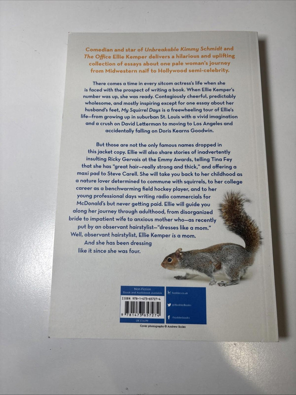 My Squirrel Days by Ellie Kemper Paperback Book Biography Memoir Entertainment - Come Sell Nearly Anything