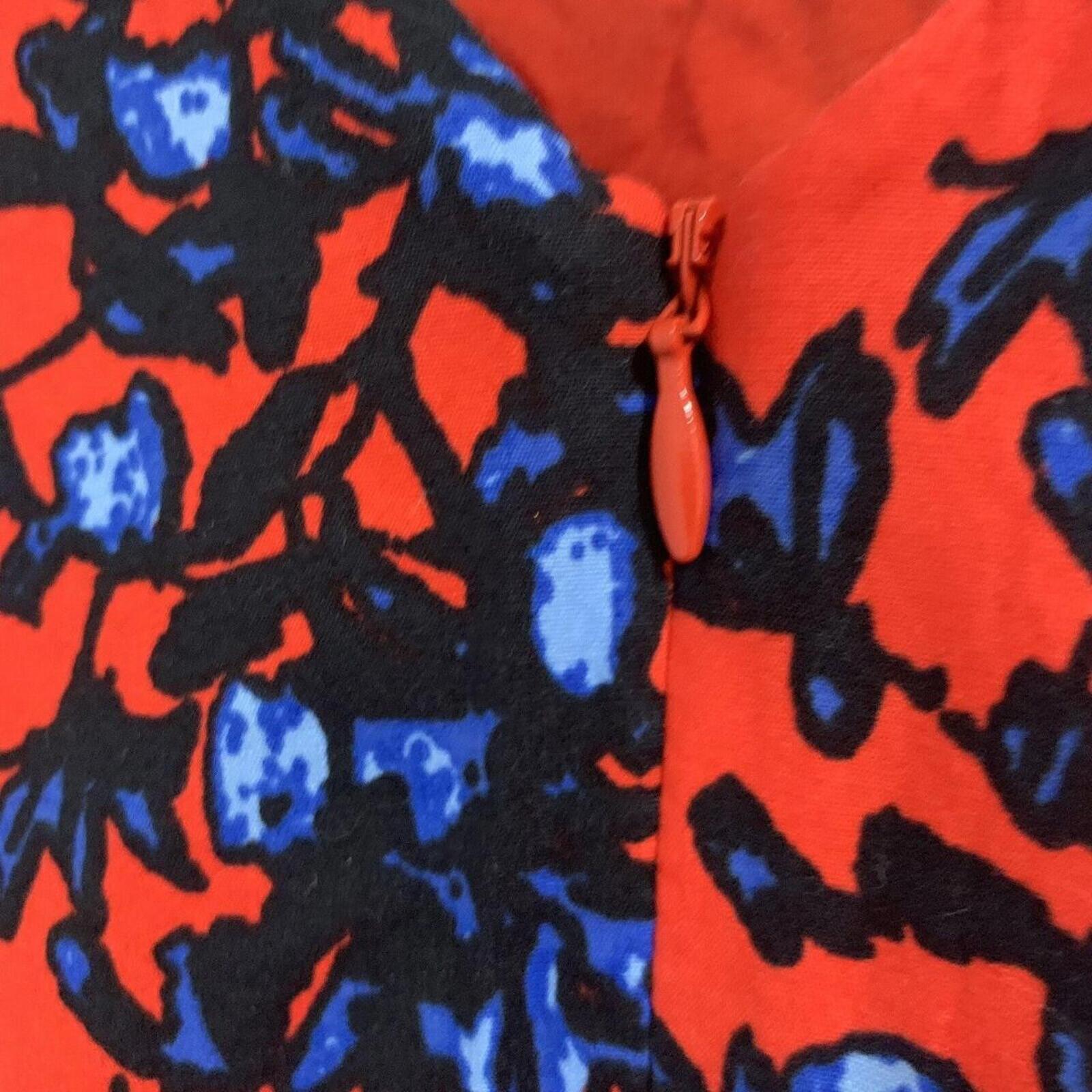 Stella Shift Dress Womens Size 10 Red Floral Sleeveless Lined Round Neck. - Come Sell Nearly Anything