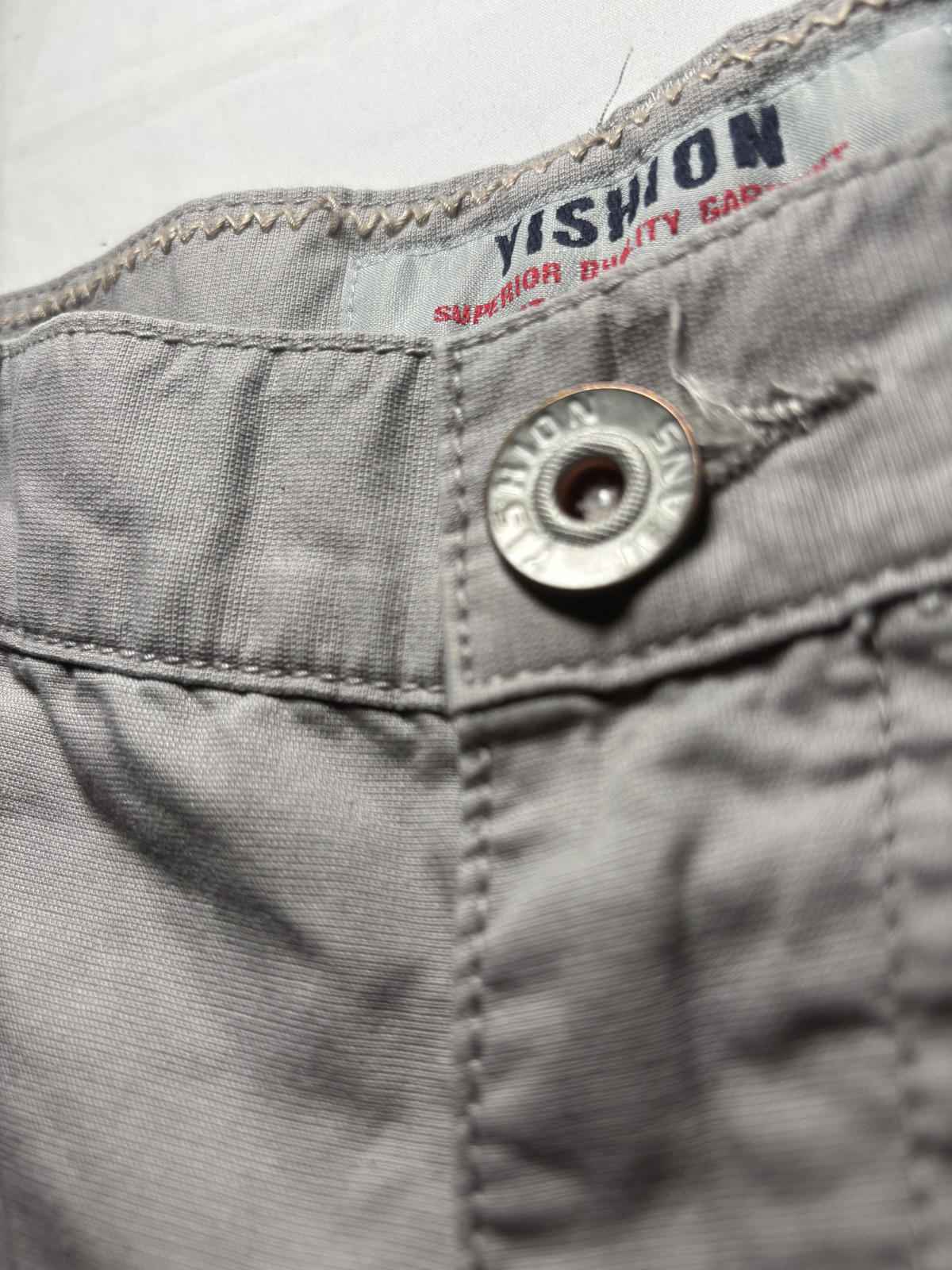 Yishion Men's Cargo Pants Size 35 Beige Cotton Casual Workwear