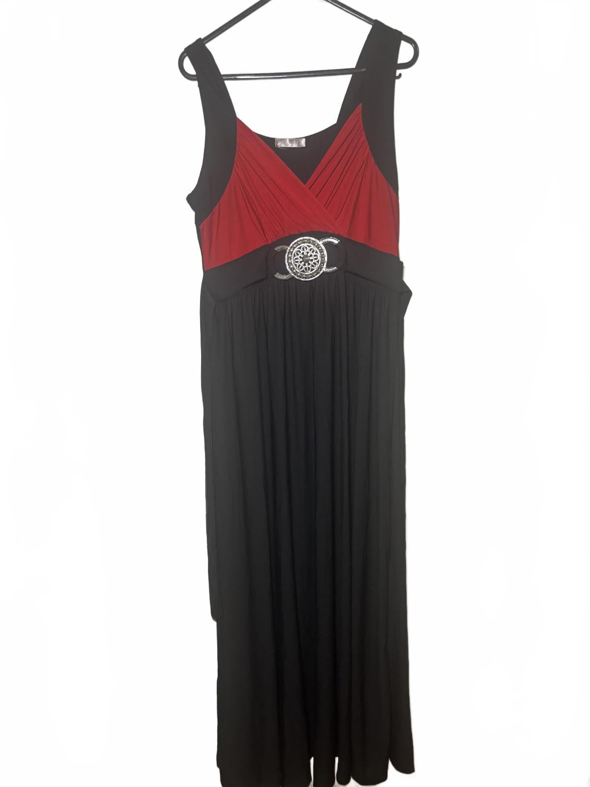 FILO Women's Sleeveless V-Neck Dress with Belt Large Vintage - Come Sell Nearly Anything