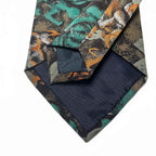 Qlenora Floral Pattern Men's Tie 100% Polyester
