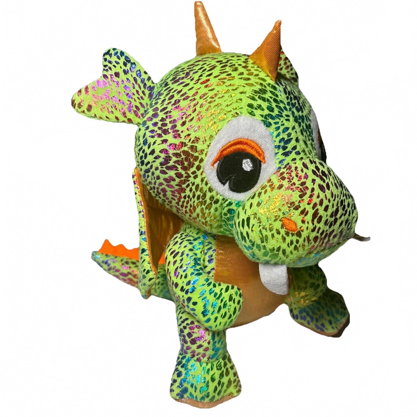 Toy Factory 10" Winged Drago The dragon III Green Sparkle Plush Animal