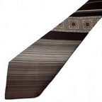 Vintage Hunter Brown Patterned Men's Polyester Tie