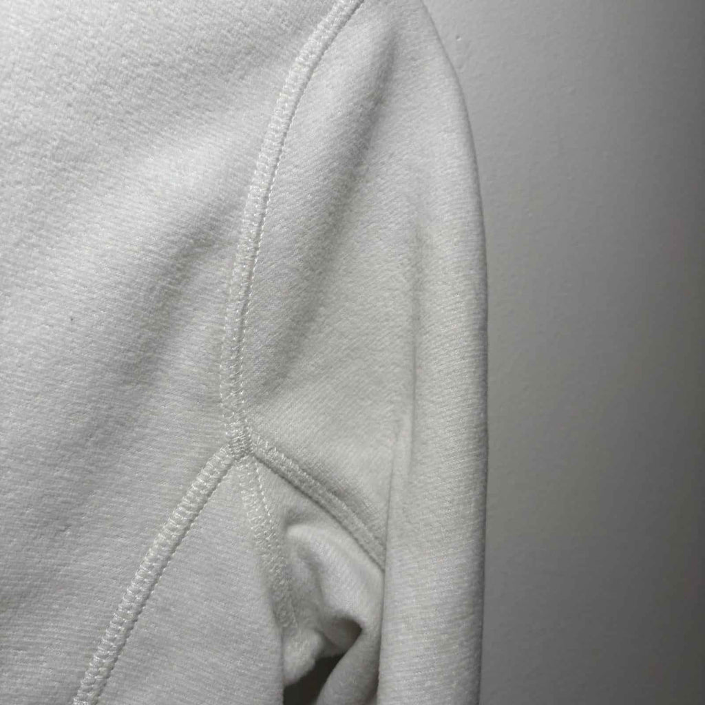 Crane Womens Large Full Zip Jacket white Heather Merino Wool Blend BNWT