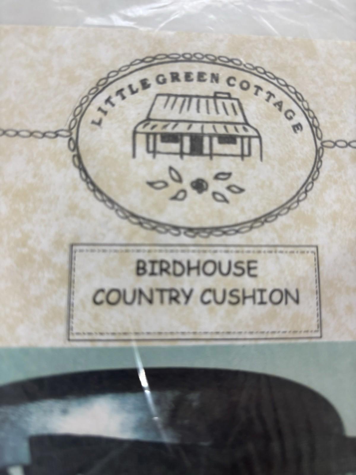 Little Green Cottage - Birdhouse Cushion Patchwork Cottagecore Sew Craft Pattern - Come Sell Nearly Anything