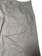 Yishion Men's Cargo Pants Size 35 Beige Cotton Casual Workwear