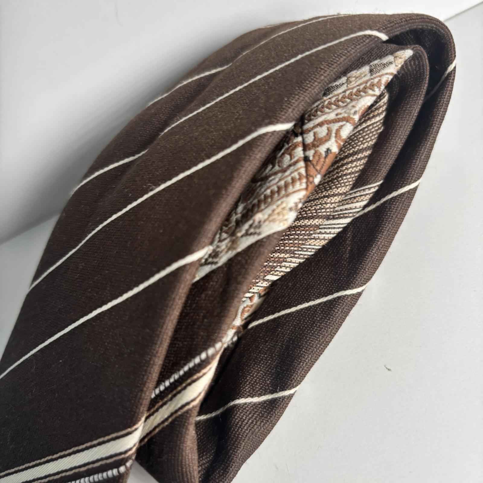 Vintage Hunter Brown Patterned Men's Polyester Tie