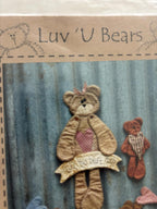 The Chook Shed - Luv u Bears Patchwork Wall Hanger Sew Pattern Vintage Craft - Come Sell Nearly Anything