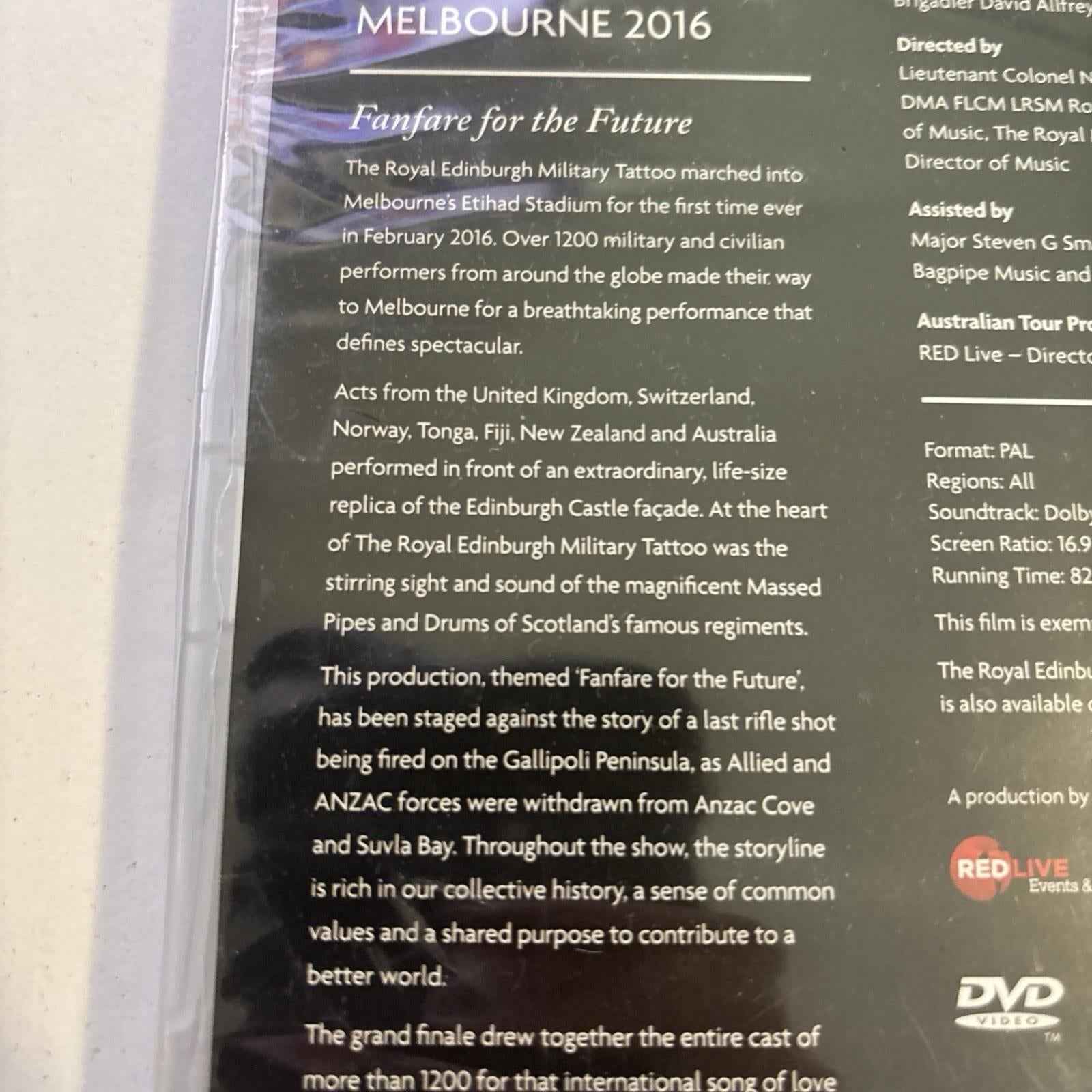 The Royal Edinburgh Military Tattoo - Melbourne 2016 (DVD) Brand New And Sealed